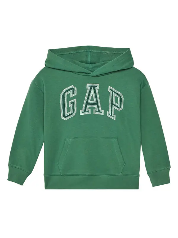 Gap Gap Majica dugih rukava 743971-02 Zelena Regular Fit