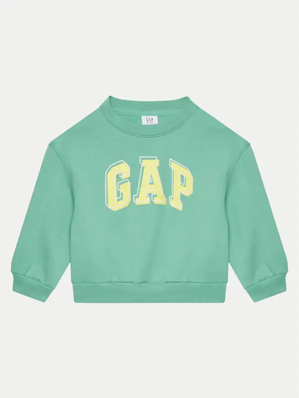 Gap Gap Majica dugih rukava 746173-00 Zelena Relaxed Fit