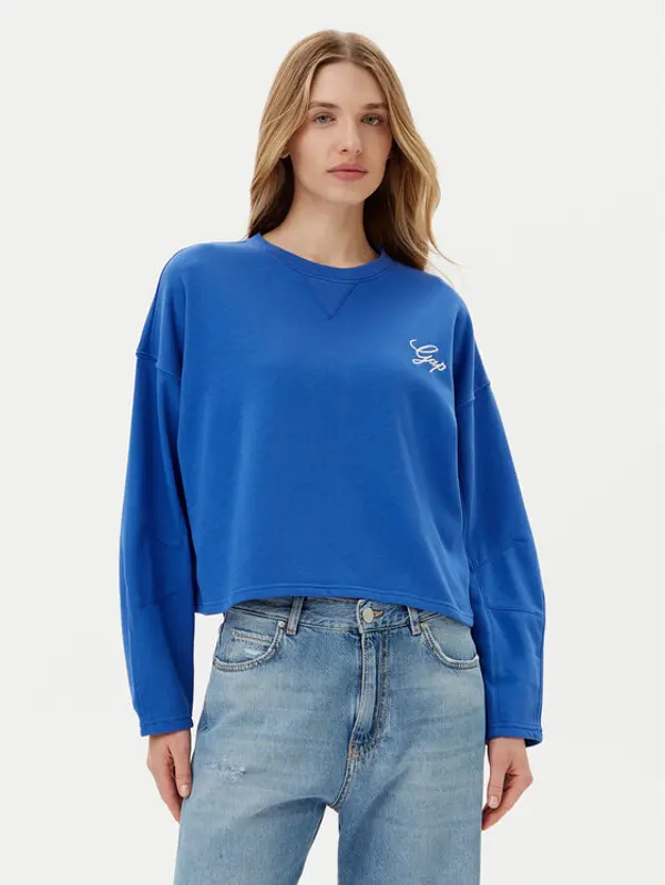 Gap Gap Majica dugih rukava 767368-02b Plava Oversize