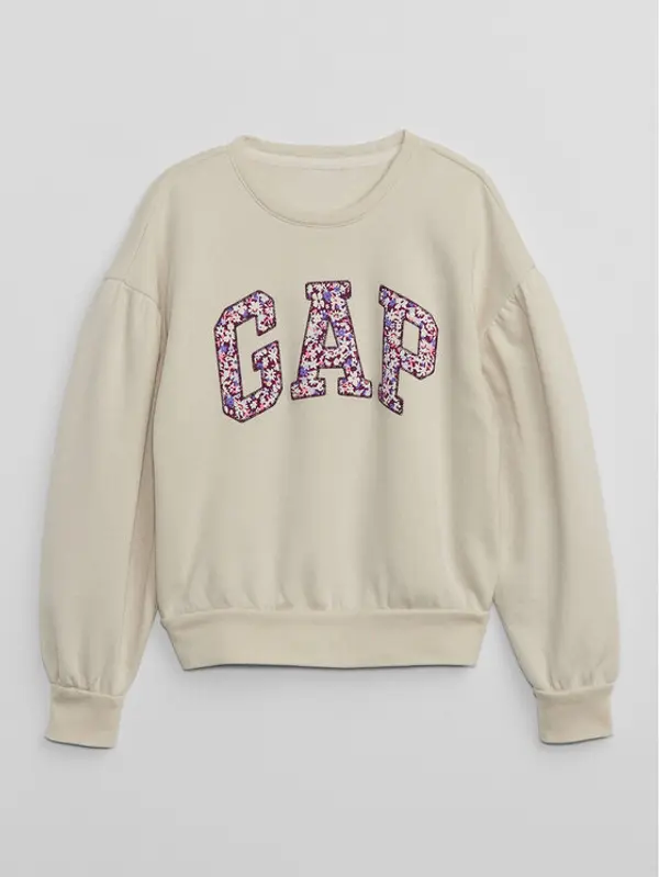 Gap Gap Majica dugih rukava 773157-02 Écru Regular Fit