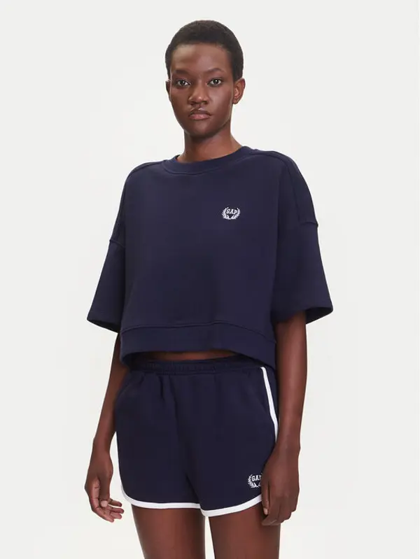 Gap Gap Majica dugih rukava 778442-00 Tamnoplava Oversize