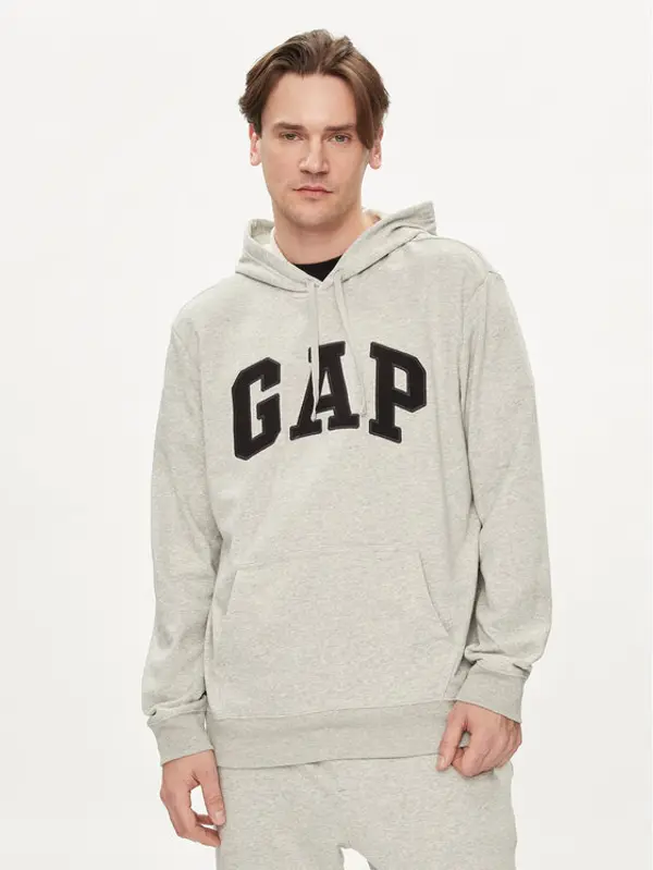 Gap Gap Majica dugih rukava 868453-03 Siva Regular Fit