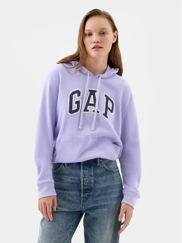 Gap Gap Majica dugih rukava 870537-03 Ljubičasta Regular Fit