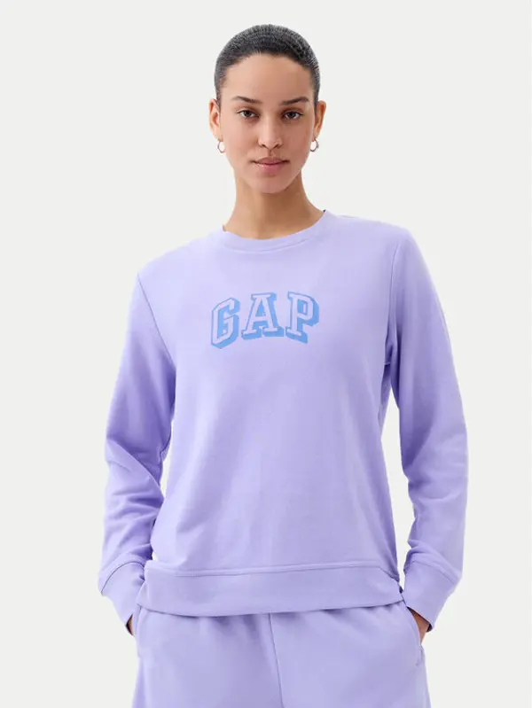 Gap Gap Majica dugih rukava 885586-02 Ljubičasta Regular Fit