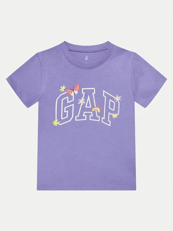 Gap Gap T-shirt 710283-05 Ljubičasta Regular Fit