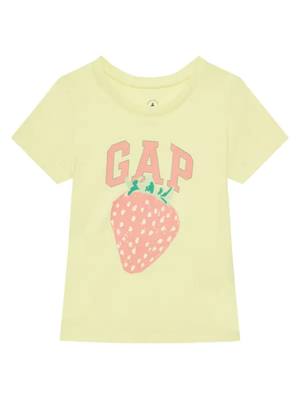 Gap Gap T-shirt 710285-03 Žuta Regular Fit