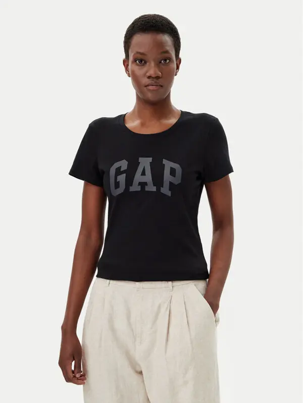 Gap Gap T-shirt 729555-06 Crna Regular Fit