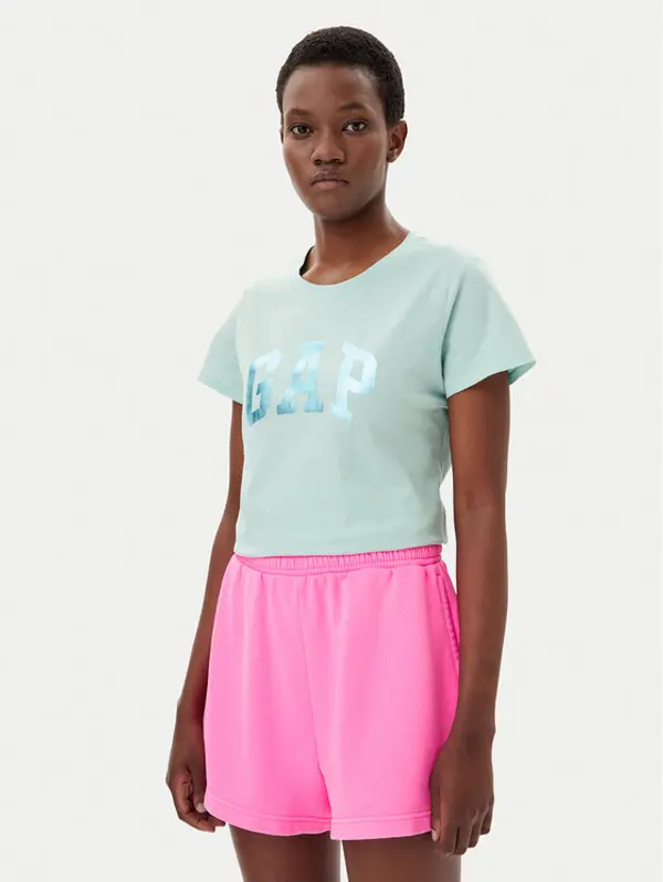 Gap Gap T-shirt 729555-13 Zelena Regular Fit