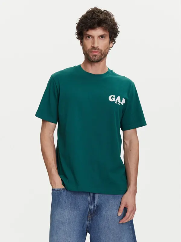 Gap Gap T-shirt 768925-02 Zelena Regular Fit