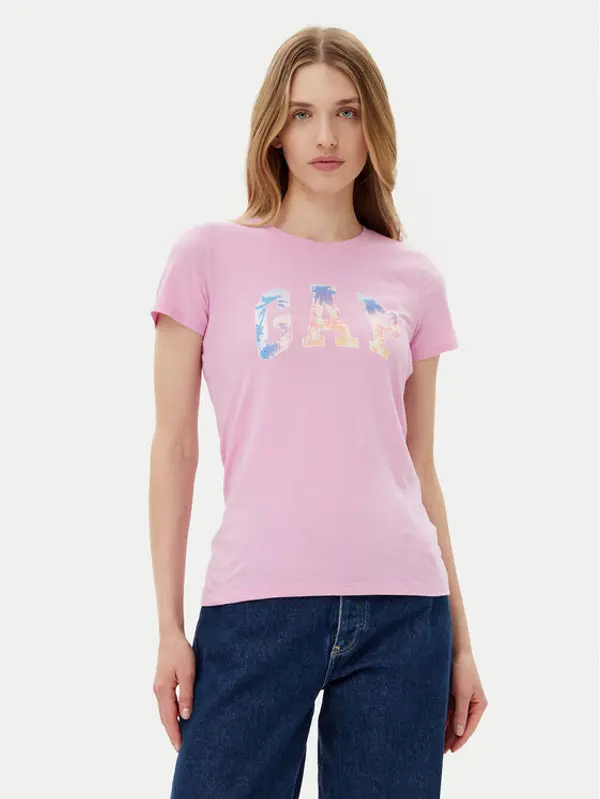Gap Gap T-shirt 776775-06 Ružičasta Regular Fit