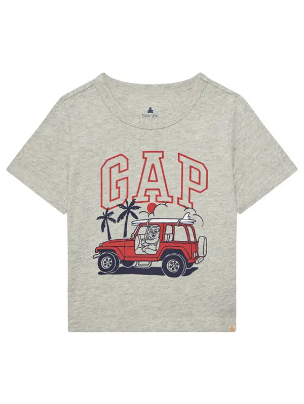 Gap Gap T-shirt 779639-00 Siva Regular Fit