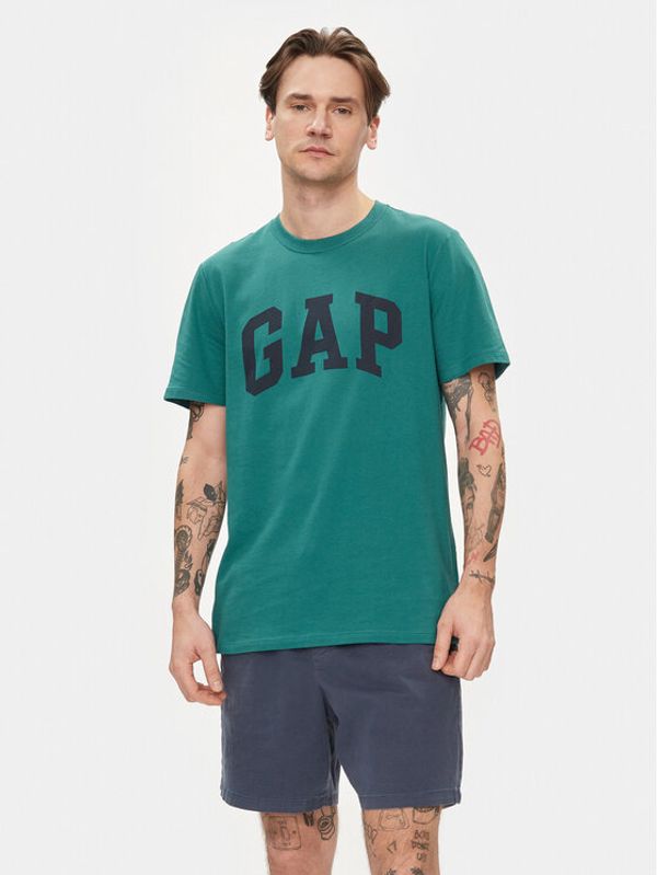 Gap Gap T-shirt 856659-06 Zelena Regular Fit