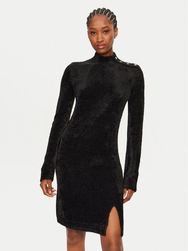 Gaudi Gaudi Džemper haljina 421BD13006 Crna Regular Fit