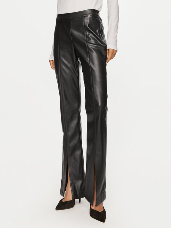 Gaudi Gaudi Hlače od imitacije kože 421FD28002 Crna Slim Fit