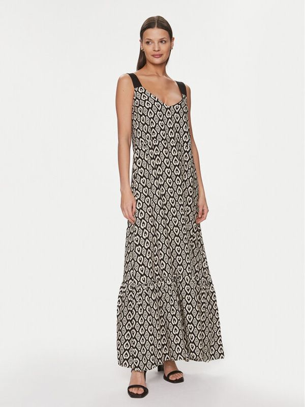 Gaudi Gaudi Ljetna haljina 411BD15022 Crna Relaxed Fit