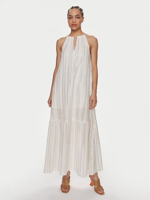 Gaudi Gaudi Ljetna haljina 411FD15008 Écru Relaxed Fit