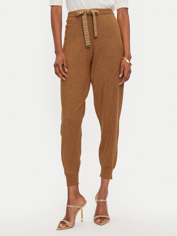 Gaudi Gaudi Pletene hlače 421BD23002 Smeđa Regular Fit