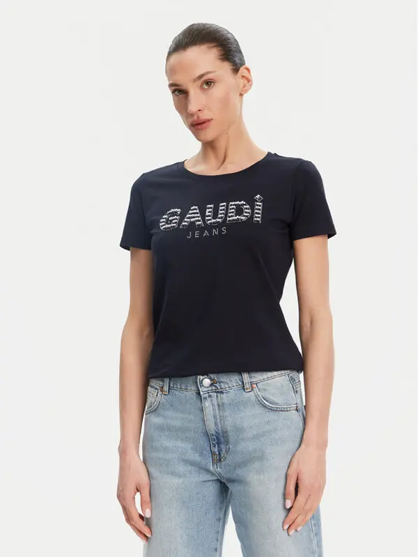 Gaudi Gaudi T-shirt 511BD64021 Tamnoplava Regular Fit