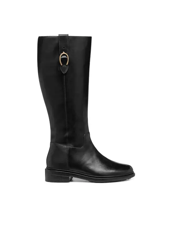 Geox Geox Čizme ispod koljena D Walk Pleasure D46TGD 00043 C9999 Crna