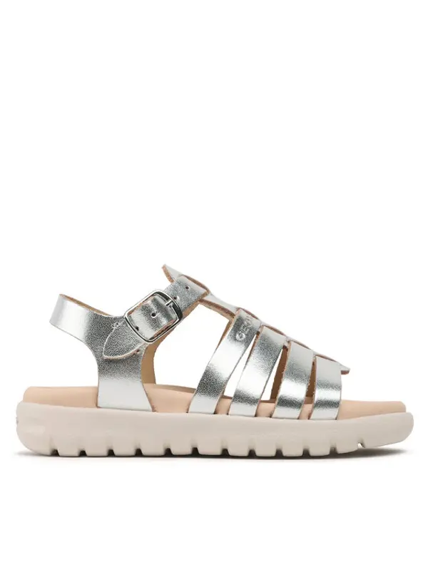 Geox Geox Sandale J Sandal Soleima Gir J35GSB000CFC1007 M Srebrna