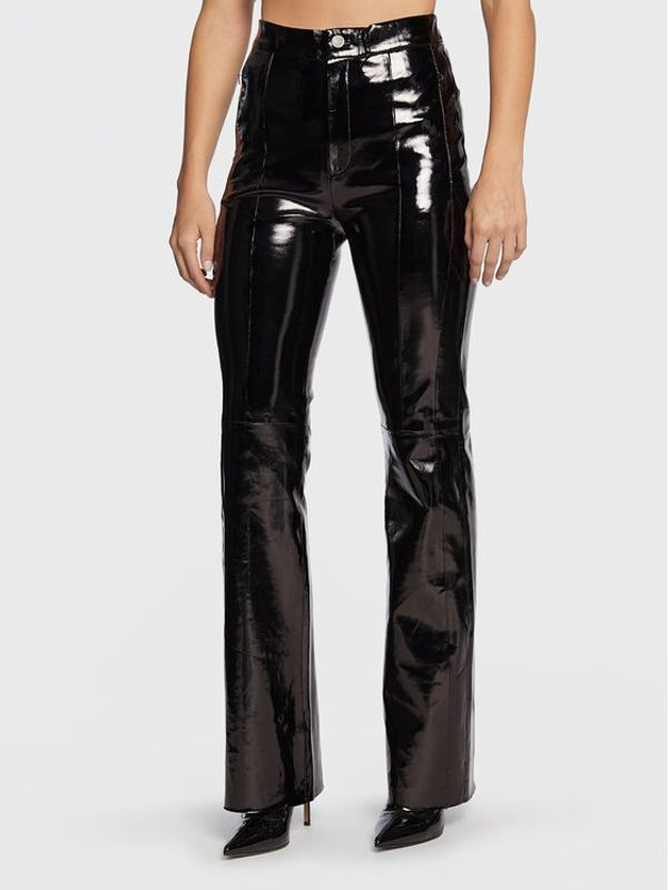 Gestuz Gestuz Kožne hlače Gocha 10906553 Crna Wide Leg