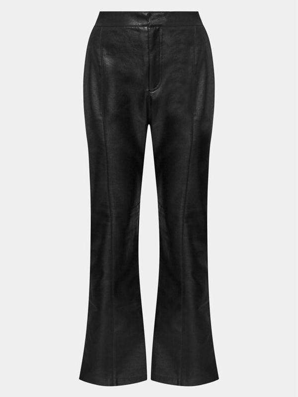 Gina Tricot Gina Tricot Hlače od imitacije kože 20745 Crna Straight Fit