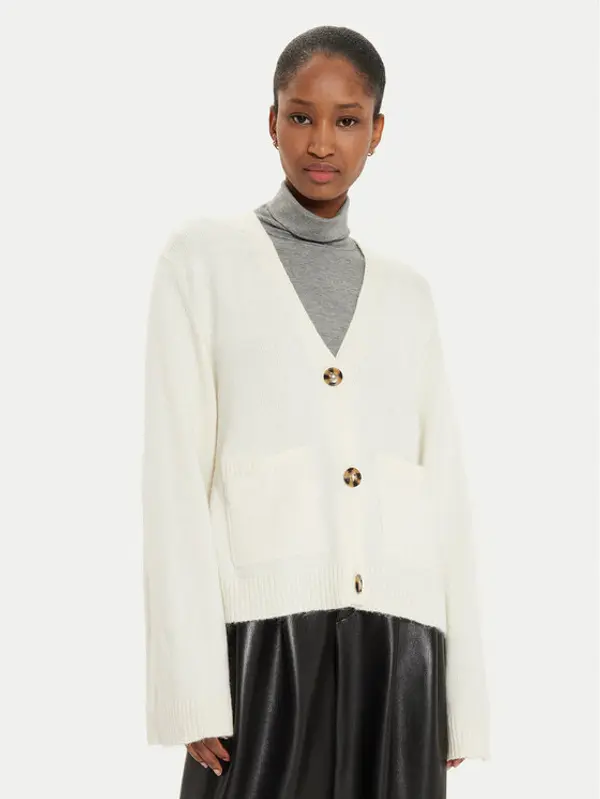 Gina Tricot Gina Tricot Kardigan 23731 Écru Relaxed Fit