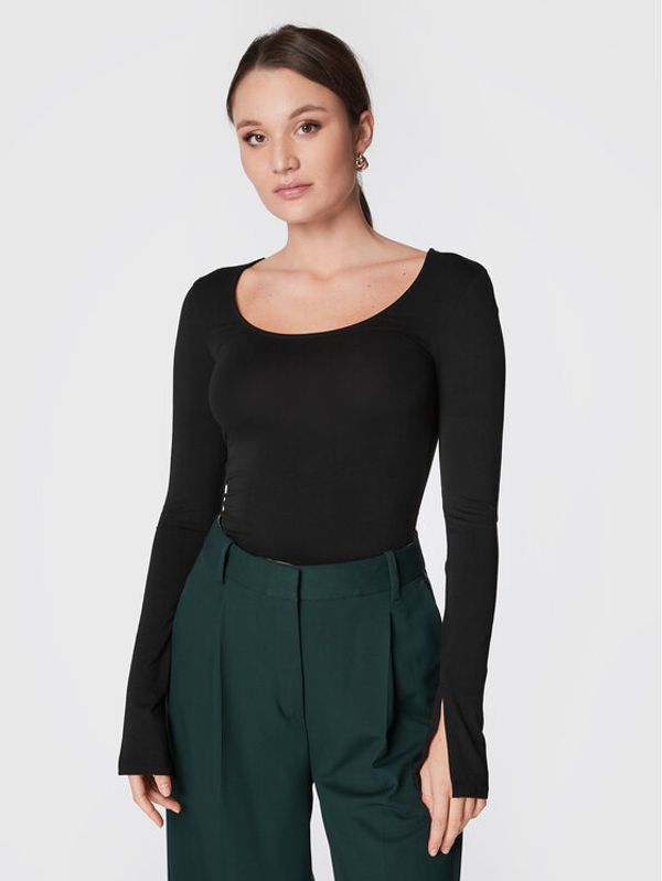 Gina Tricot Gina Tricot Majica Agnes 18445 Crna Slim Fit