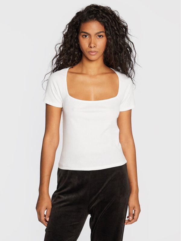 Gina Tricot Gina Tricot Majica Cindy 16704 Bijela Slim Fit