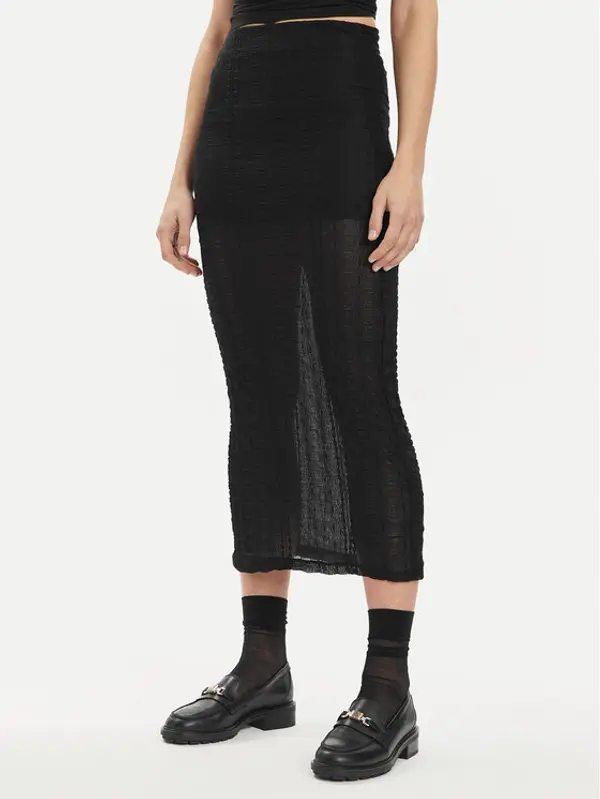 Gina Tricot Gina Tricot Midi suknja 21596 Crna Regular Fit