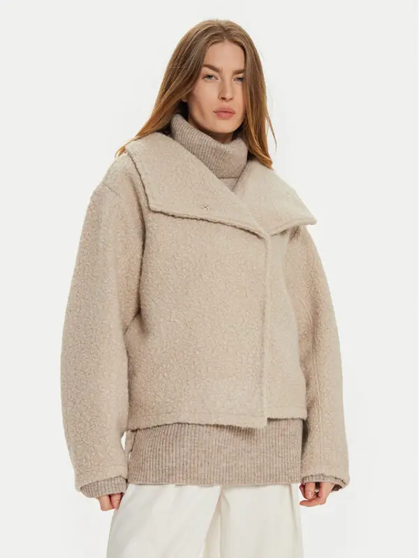 Gina Tricot Gina Tricot Prijelazna jakna 22613 Bež Oversize