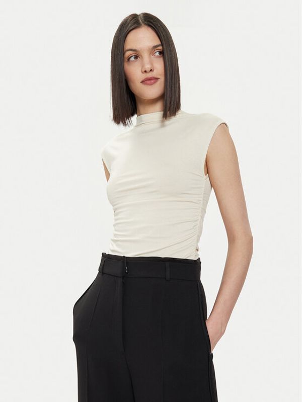 Gina Tricot Gina Tricot Top 20883 Écru Slim Fit