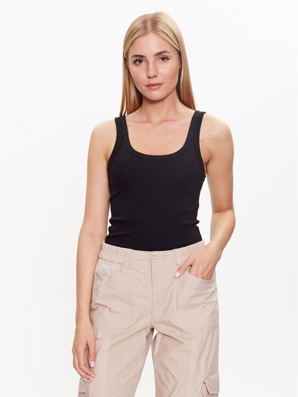 Gina Tricot Gina Tricot Top Rib tank 19105 Crna Regular Fit