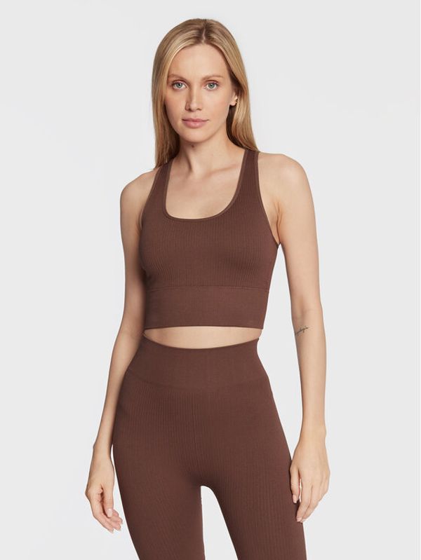 Gina Tricot Gina Tricot Top Sky Seamsless 16533 Smeđa Slim Fit