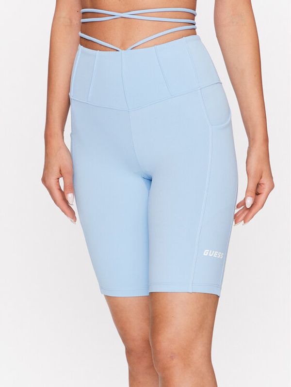Guess Guess Biciklističke hlače Brigit V3GD02 MC04Z Svijetloplava Super Skinny Fit