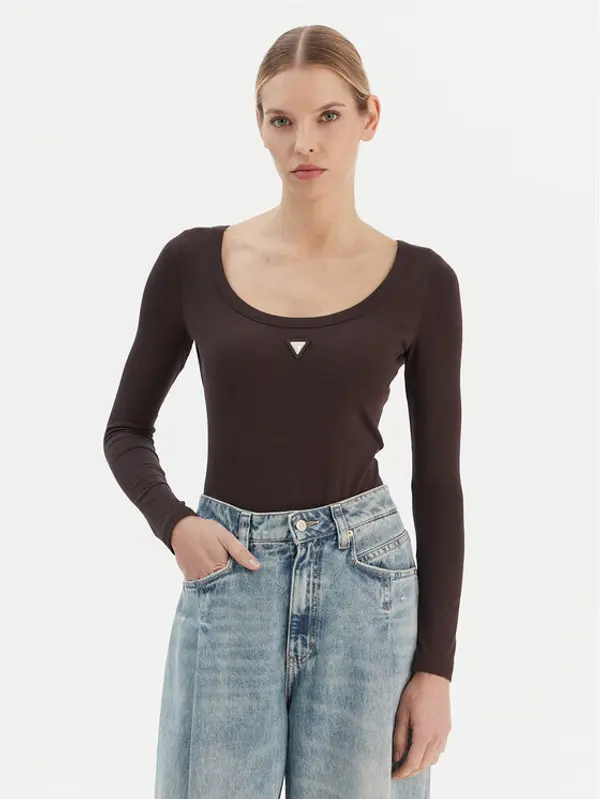 Guess Guess Bodi V4YP07 J1314 Smeđa Slim Fit