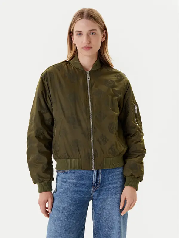 Guess Guess Bomber W5YL08 WHDK2 Kaki Regular Fit