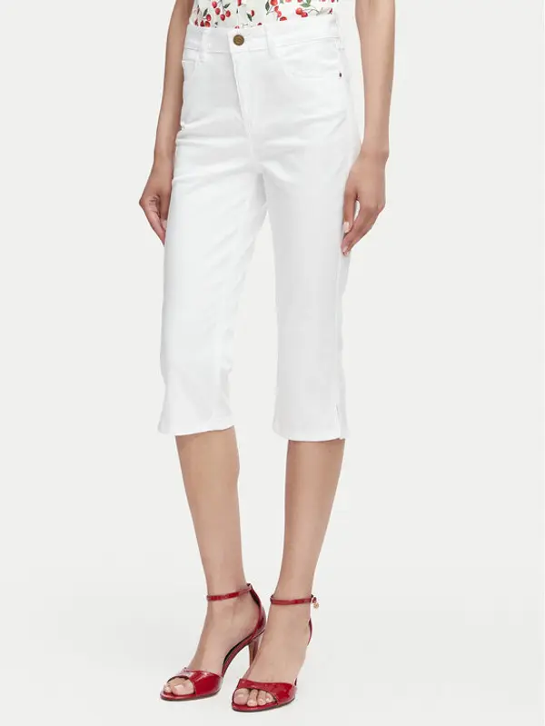 Guess Guess Capri hlače W6YB40 W5139 Bijela Slim Fit