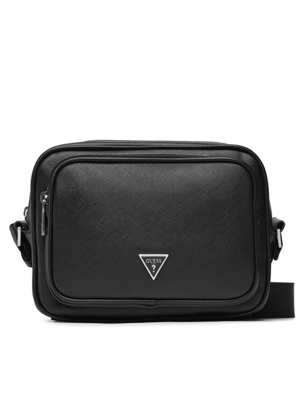 Guess Guess Crossover torbica Cestosa Saffiano Smart HMECSA P3229 Crna