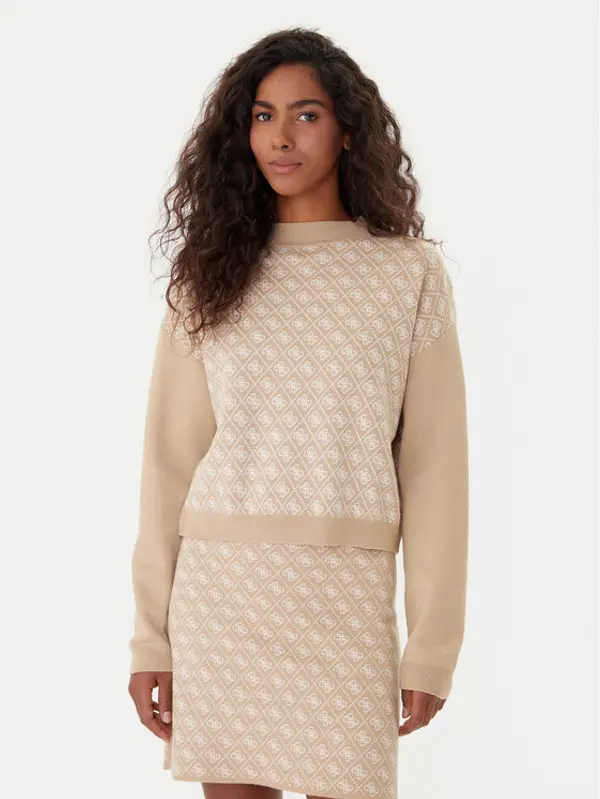 Guess Guess Dolčevita W5BR23 Z3JD2 Bež Relaxed Fit