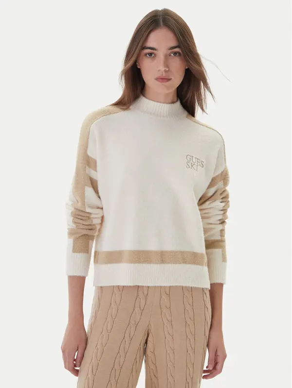Guess Guess Dolčevita W5BR78 Z4242 Écru Relaxed Fit