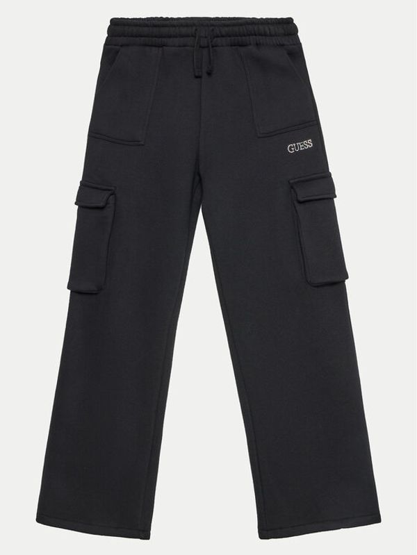 Guess Guess Donji dio trenerke J4BQ16 KCKF2 Crna Relaxed Fit