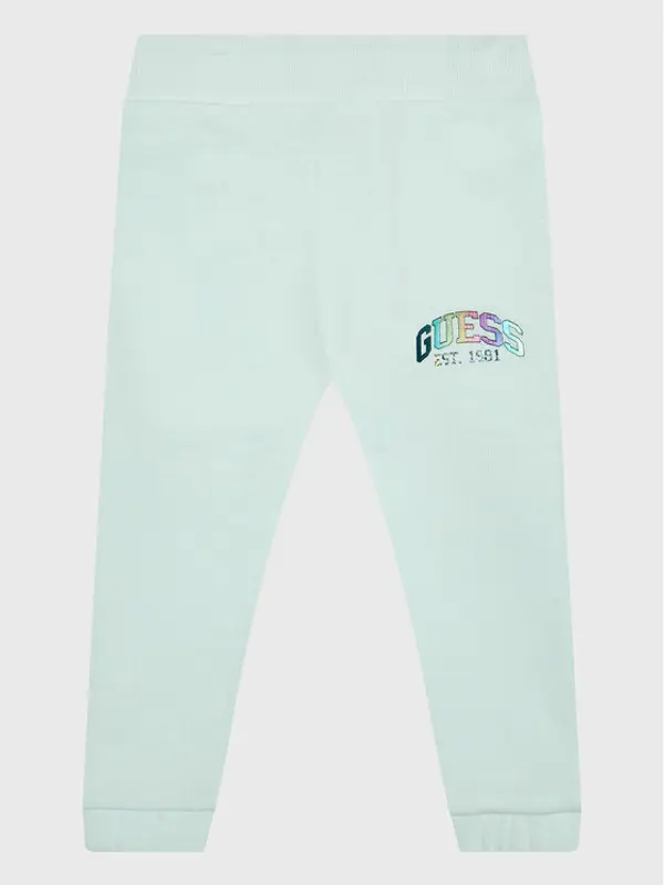 Guess Guess Donji dio trenerke K3RQ11 KA6R0 Zelena Regular Fit