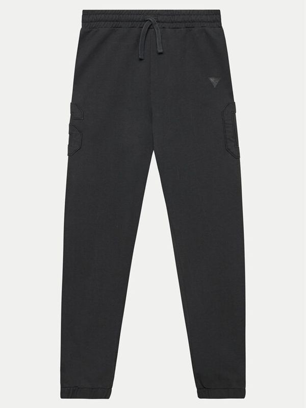 Guess Guess Donji dio trenerke L4YQ13 KAD73 Crna Relaxed Fit