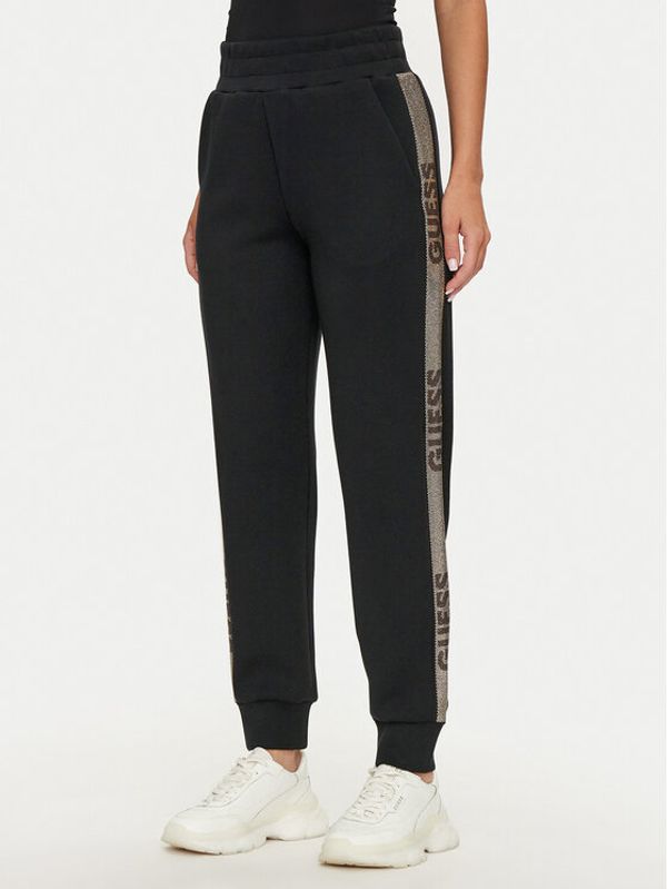 Guess Guess Donji dio trenerke Logo W4YB40 KBYE2 Crna Regular Fit