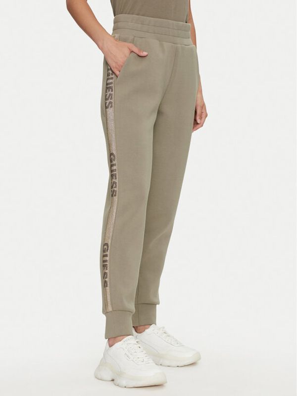 Guess Guess Donji dio trenerke Studs Logo W4YB40 KBYE2 Zelena Regular Fit