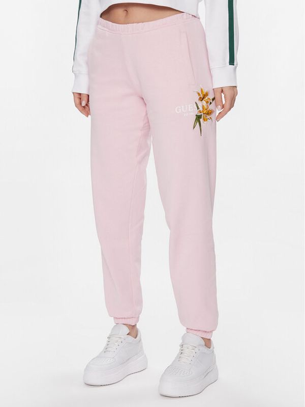 Guess Guess Donji dio trenerke V4GB04 KC6V1 Ružičasta Regular Fit