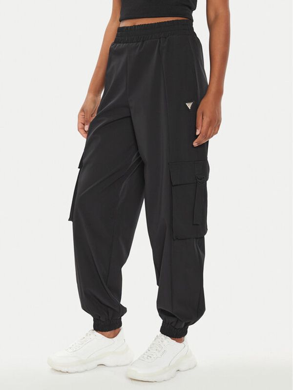 Guess Guess Donji dio trenerke V4YB06 WG982 Crna Regular Fit