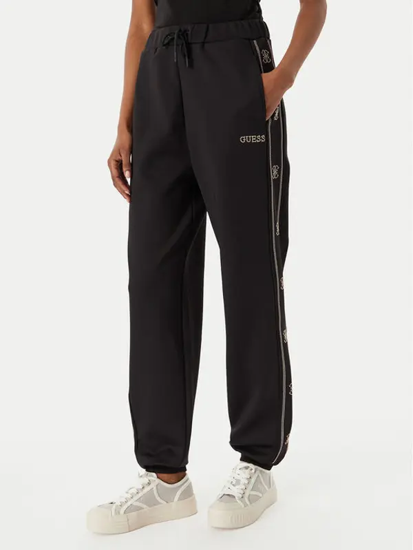 Guess Guess Donji dio trenerke V5BB23 KCX22 Crna Wide Leg
