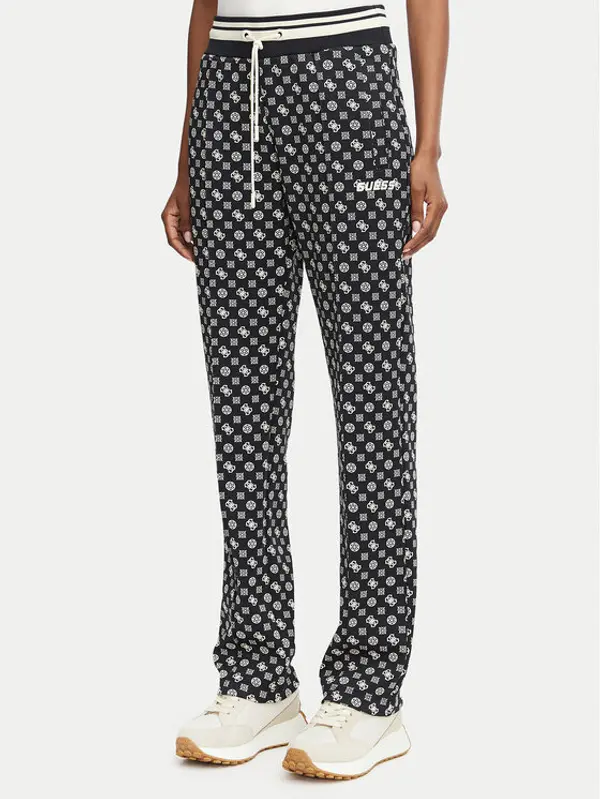 Guess Guess Donji dio trenerke V5YB20 KB212 Crna Regular Fit